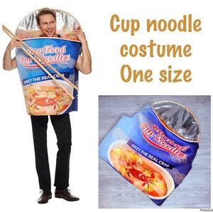 Seafood Cup Noodles Halloween Costumes cosplay unisex Funny Food outfit one size